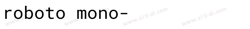 roboto mono字体转换